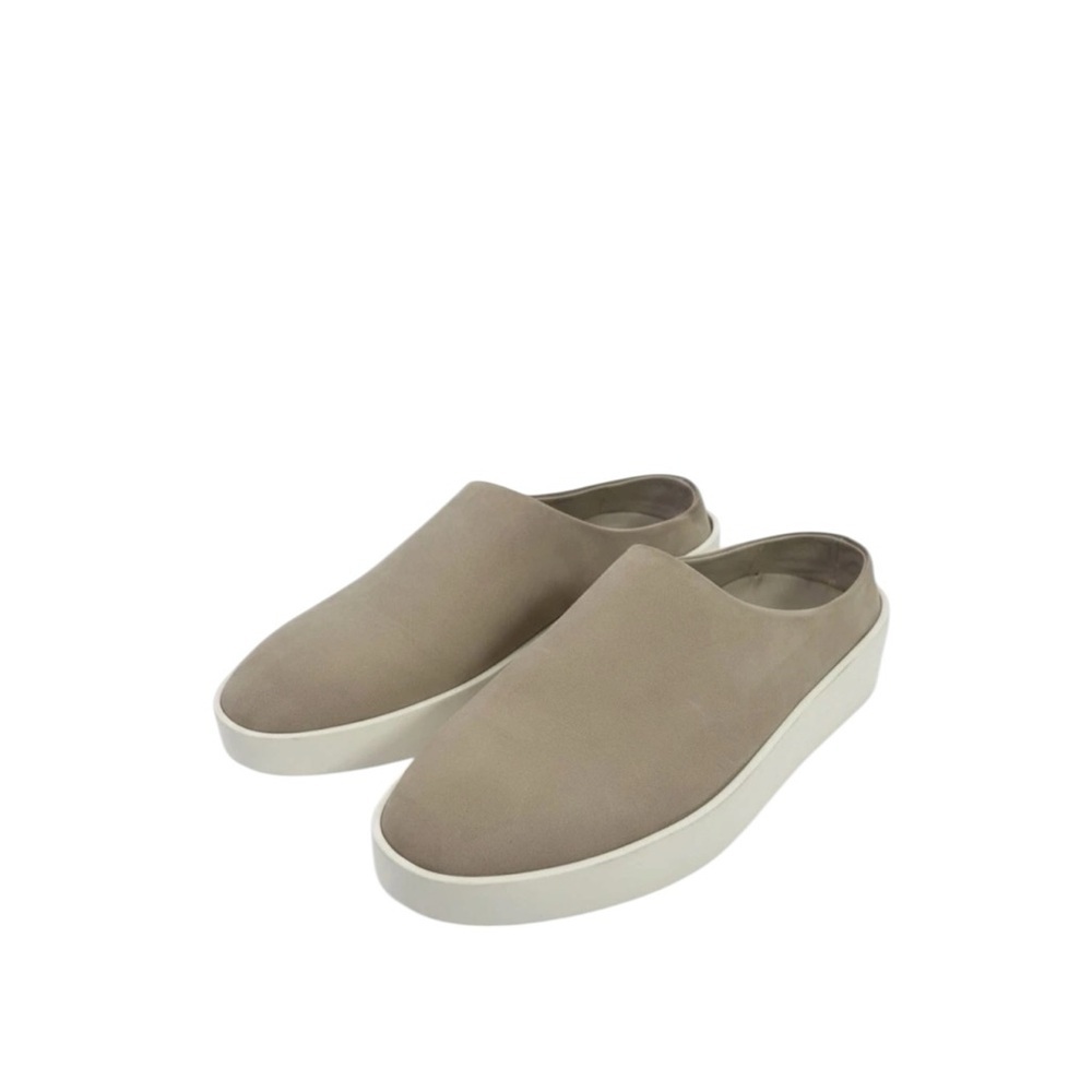 Wolf and Shepherd Cruise Leather Mules Shoes Taupe SZ 37 6 Slip On Nautical Boat